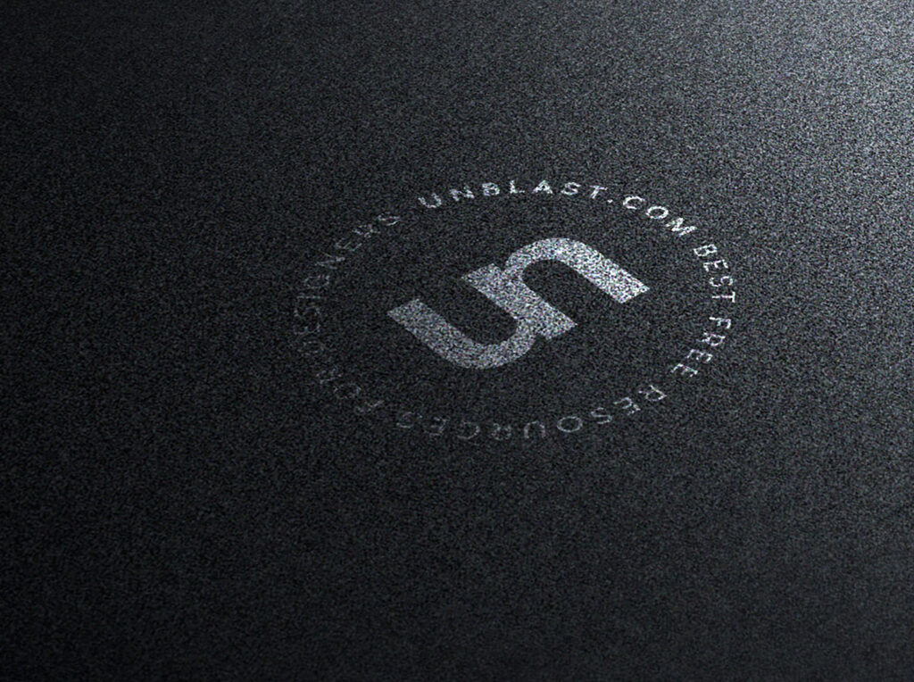 black mockup logo psd